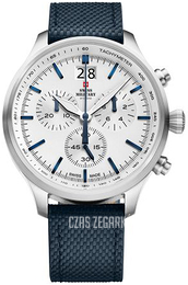 Swiss Military Chrono Srebrny/Skóra Ø48 mm SM34064.02