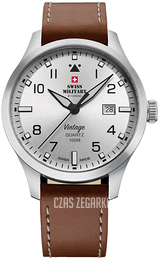 Swiss Military Chrono Srebrny/Skóra Ø43 mm SM34078.05
