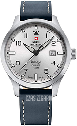 Swiss Military Vintage Srebrny/Skóra Ø43 mm SM34078.06
