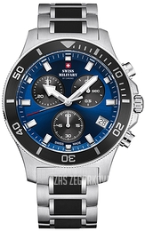 Swiss Military by Chrono Chronograph Niebieski/Stal Ø42 mm SM34067.02