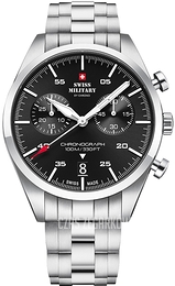 Swiss Military by Chrono Chronograph Czarny/Stal Ø43 mm SM34090.01