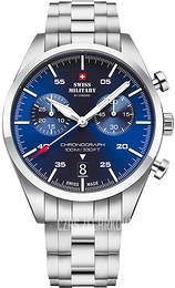 Swiss Military by Chrono Chronograph Niebieski/Stal Ø43 mm SM34090.02