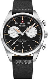 Swiss Military by Chrono Chronograph Czarny/Skóra Ø43 mm SM34090.03