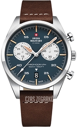 Swiss Military by Chrono Chronograph Niebieski/Skóra Ø43 mm SM34090.04
