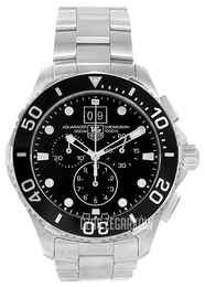 TAG Heuer Aquaracer Grande Date Chronograph Czarny/Stal Ø43 mm CAN1010.BA0821