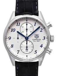 TAG Heuer Carrera Calibre 1887 Srebrny/Skóra Ø41 mm CAR2114.FC6292