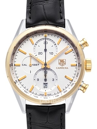 TAG Heuer TAG Heuer Carrera Srebrny/Skóra Ø41 mm CAR2150.FC6266