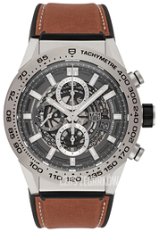 TAG Heuer Carrera Szary/Guma Ø45 mm CAR2A8A.FT6072