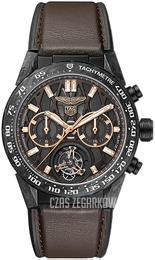 TAG Heuer Carrera Brązowy/Guma Ø45 mm CAR5A8E.FT6181