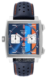 TAG Heuer Monaco Niebieski/Skóra CAW211R.FC6401