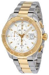 TAG Heuer Aquaracer Chronograph Srebrny/18 karatowe żółte złoto Ø43 mm CAY2121.BB0923