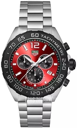 TAG Heuer Formula 1 Chronograph Czerwony/Stal Ø43 mm CAZ101AN.BA0842