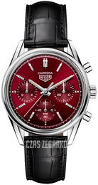 TAG Heuer Carrera Czerwony/Skóra Ø39 mm CBK221G.FC6479