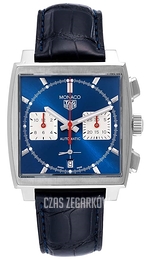 TAG Heuer Monaco Niebieski/Skóra CBL2111.FC6453