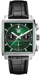 TAG Heuer Monaco Zielony/Skóra CBL2116.FC6497