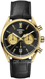 TAG Heuer Carrera Czarny/Skóra Ø42 mm CBN2044.FC8313