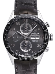 TAG Heuer Carrera Szary/Skóra Ø43 mm CV2A1L.FC6313