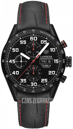 TAG Heuer Carrera Czarny/Skóra Ø43 mm CV2A83.FC6393