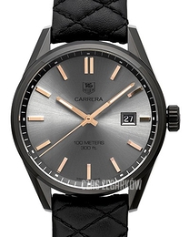 TAG Heuer Carrera Czarny/Skóra Ø41 mm WAR101A.FC6367