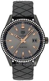 TAG Heuer Carrera Czarny/Skóra Ø39 mm WAR1115.FC6392