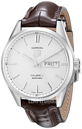 TAG Heuer TAG Heuer Carrera Srebrny/Skóra Ø41 mm WAR201B.FC6291