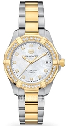 TAG Heuer Aquaracer Lady Biały/18 karatowe żółte złoto Ø32 mm WBD1323.BB0320