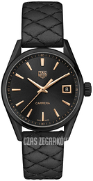 TAG Heuer Carrera Lady Czarny/Skóra Ø36 mm WBK1310.FC8257