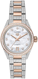 TAG Heuer Carrera Biały/18 karatowe różowe złoto Ø29 mm WBN2451.BD0567
