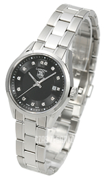 TAG Heuer Carrera 27 mm Diamond Dial Czarny/Stal Ø27 mm WV1410.BA0793
