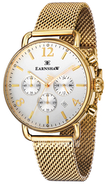 Thomas Earnshaw Investigator Biały/Stal w odcieniu złota Ø43 mm ES-8001-22