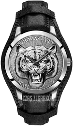 Thomas Sabo Rebel Tiger Srebrny/Skóra Ø42 mm WA0367-203-201