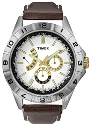 Timex Biały/Skóra Ø46 mm T2N517