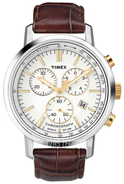 Timex Biały/Skóra Ø45 mm T2N560