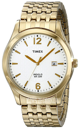 Timex Classic Elevated Biały/Stal w odcieniu złota Ø40 mm T2N8499J