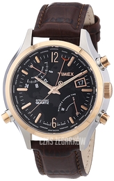 Timex Intelligent Czarny/Skóra Ø43 mm T2N942D7