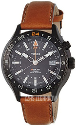 Timex Intelligent Czarny/Skóra Ø34 mm T2P426D7