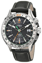 Timex Intelligent Czarny/Skóra Ø47 mm T2P452DH