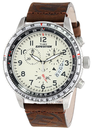 Timex Expedition Kremowy/Skóra Ø45 mm T49893D7