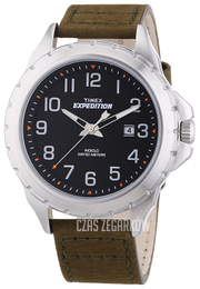 Timex Expedition Czarny/Skóra Ø43 mm T49945