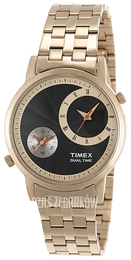 Timex Czarny/Stal w odcieniu złota TI000K21100