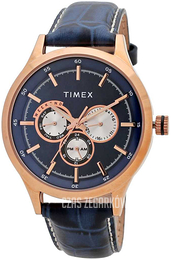Timex Niebieski/Skóra Ø43 mm TW000T310
