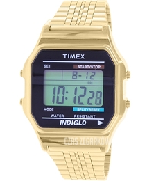 Timex Classic Ekran LCD/Stal w odcieniu złota TW2P48200