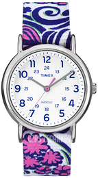 Timex Weekender Biały/Tkanina Ø38 mm TW2P90200D7