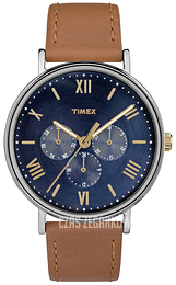 Timex Niebieski/Skóra Ø41 mm TW2R29100