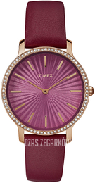 Timex Czerwony/Skóra Ø34 mm TW2R51100