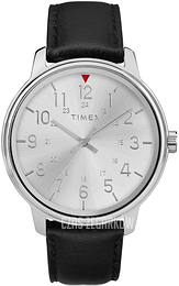 Timex Srebrny/Skóra Ø43 mm TW2R85300D7