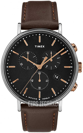 Timex Fairfield Czarny/Skóra Ø41 mm TW2T11500