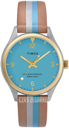 Timex The Waterbury Niebieski/Skóra Ø35 mm TW2T26500