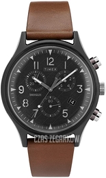 Timex Czarny/Skóra Ø42 mm TW2T29600D7PF