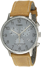 Timex The Waterbury Szary/Skóra Ø40 mm TW2T71200